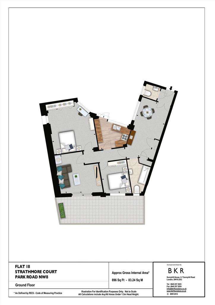 2 bedroom flat to rent - floorplan