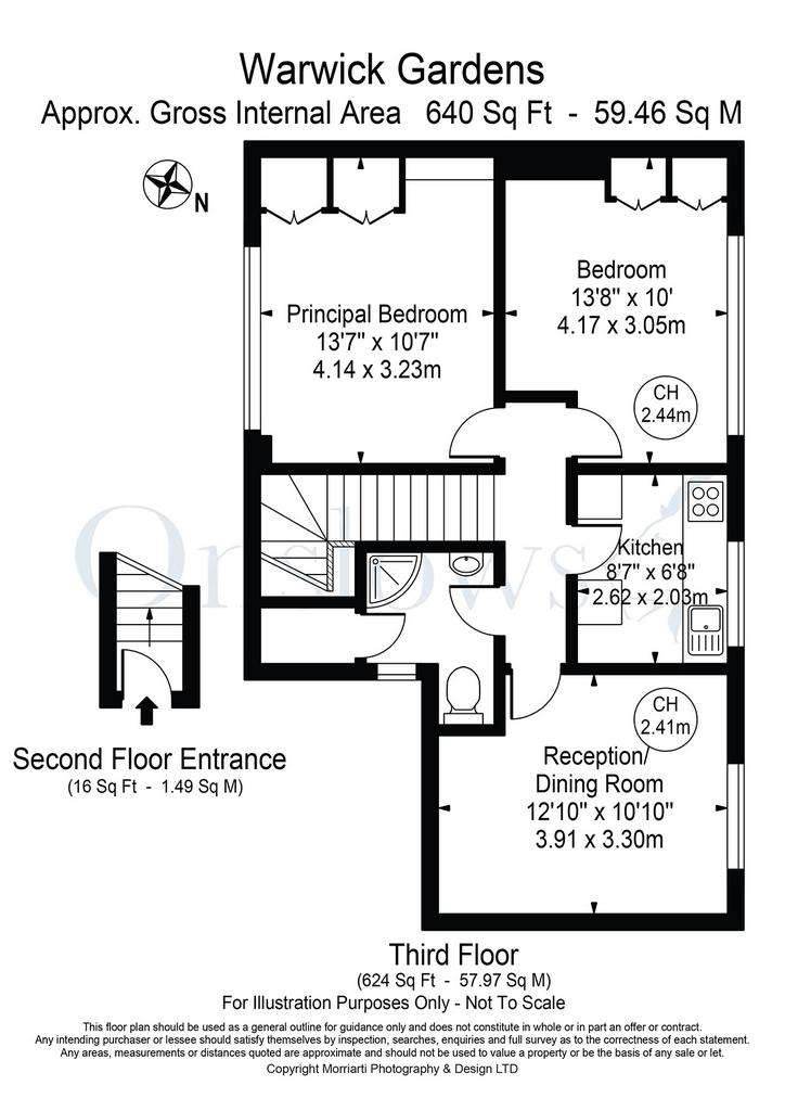 2 bedroom flat to rent - floorplan