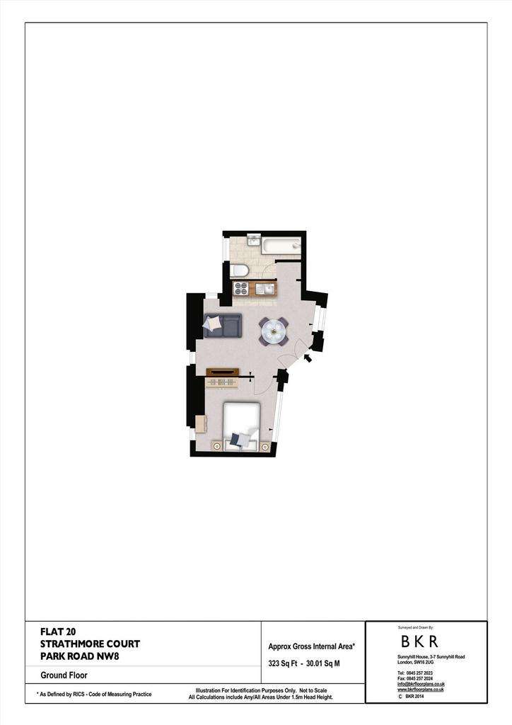 1 bedroom flat to rent - floorplan