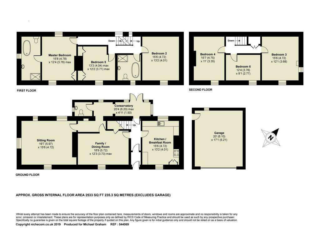 6 bedroom semi-detached house for sale - floorplan