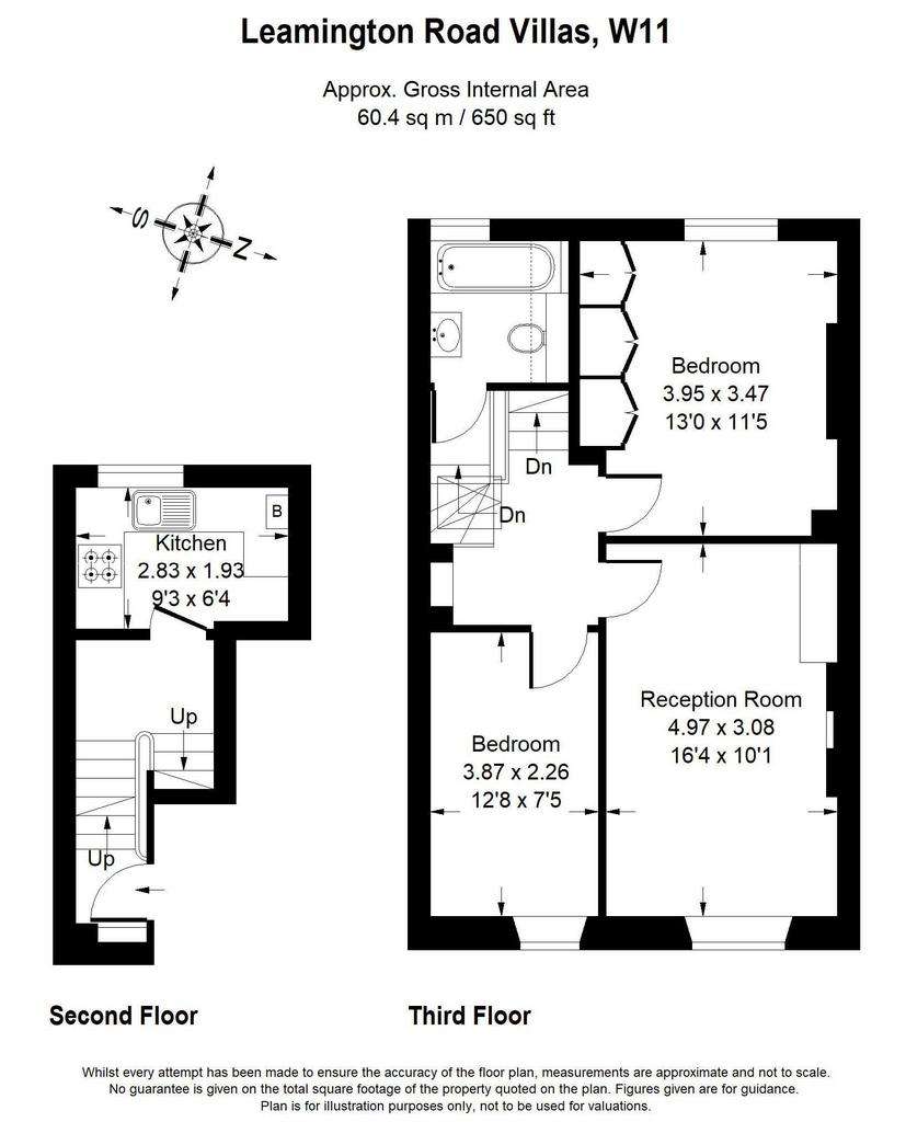 2 bedroom flat to rent - floorplan