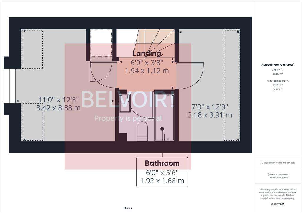 3 bedroom town house to rent - floorplan