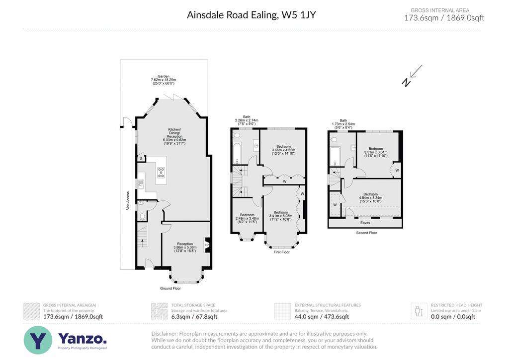 5 bedroom semi-detached house to rent - floorplan