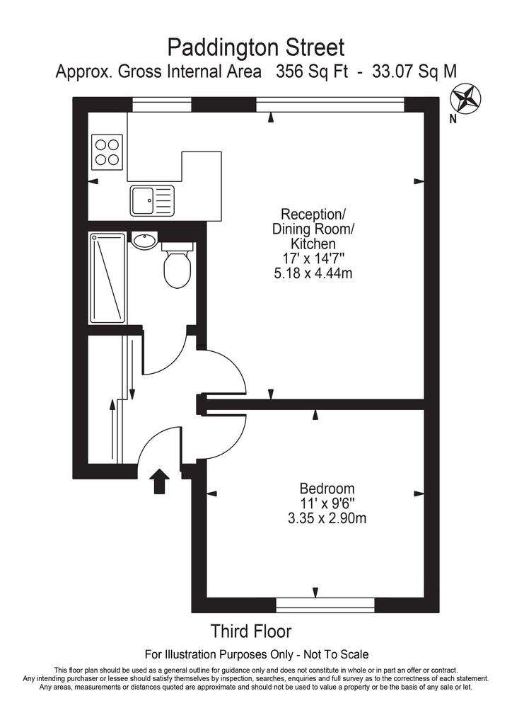 1 bedroom flat to rent - floorplan