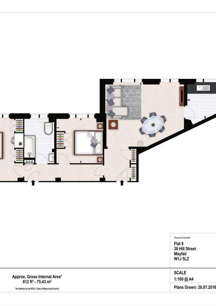 2 bedroom flat to rent - floorplan