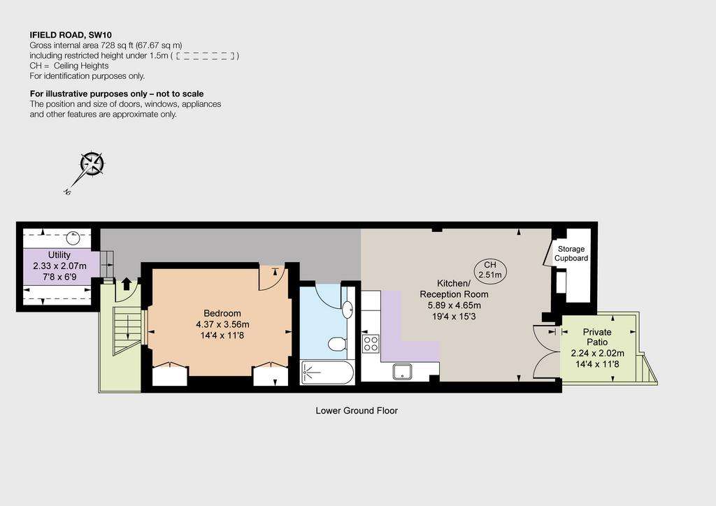 1 bedroom flat to rent - floorplan