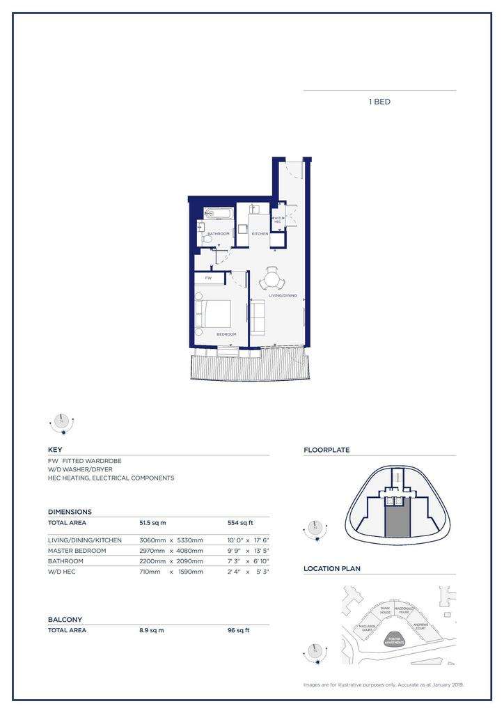 1 bedroom flat to rent - floorplan