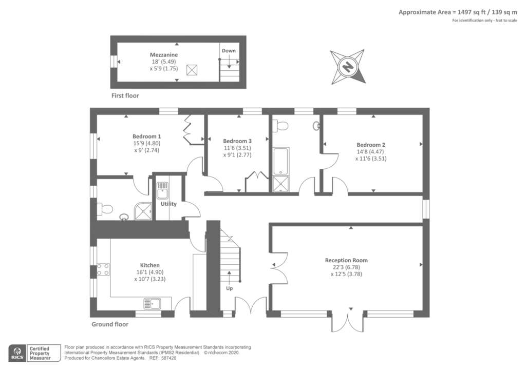 3 bedroom detached house to rent - floorplan