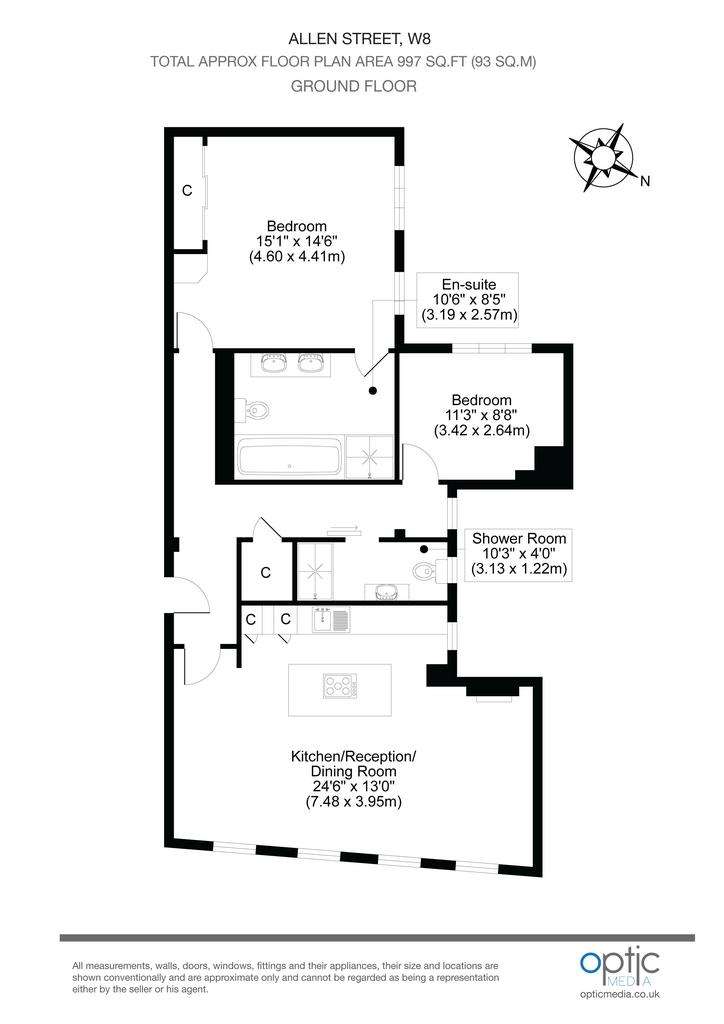 2 bedroom flat to rent - floorplan