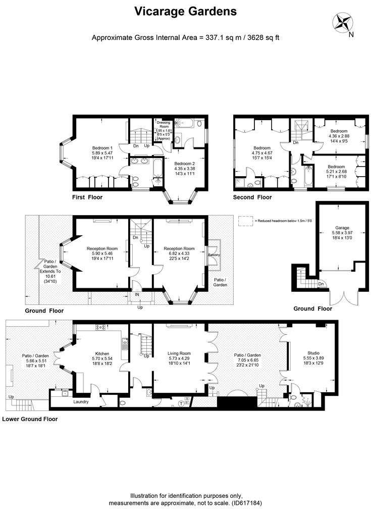 5 bedroom end of terrace house to rent - floorplan