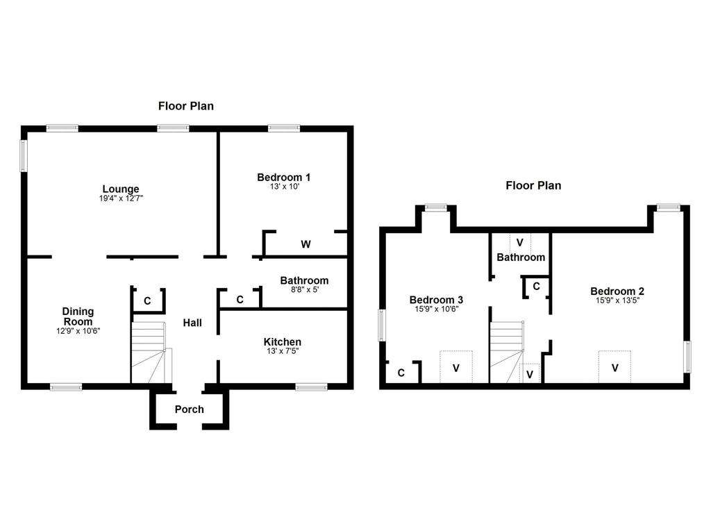 3 bedroom duplex apartment for sale - floorplan