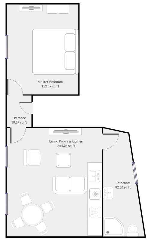 1 bedroom flat to rent - floorplan