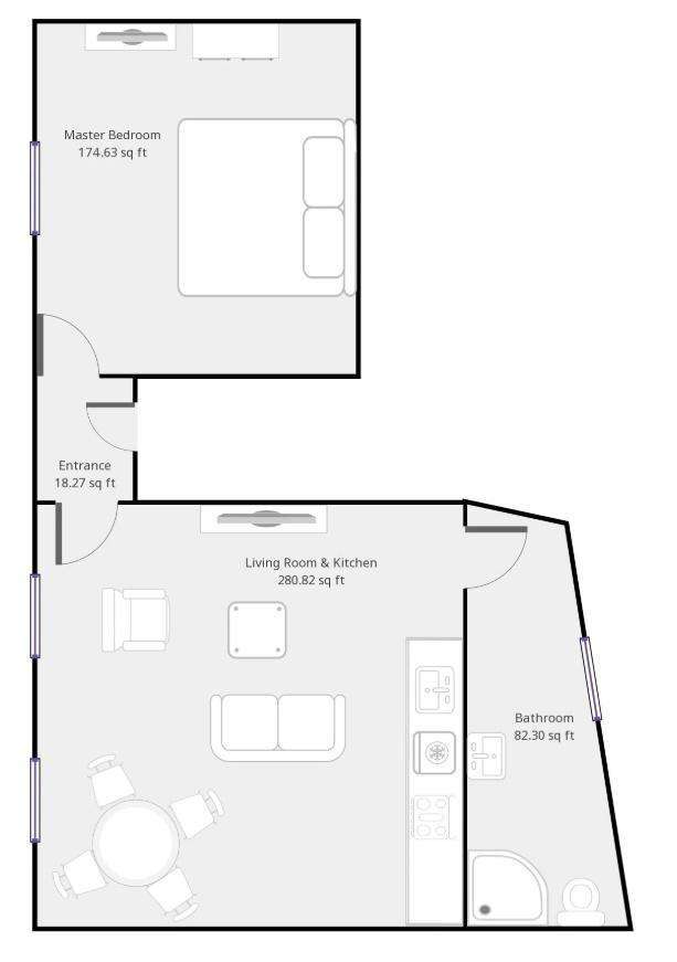 1 bedroom flat to rent - floorplan