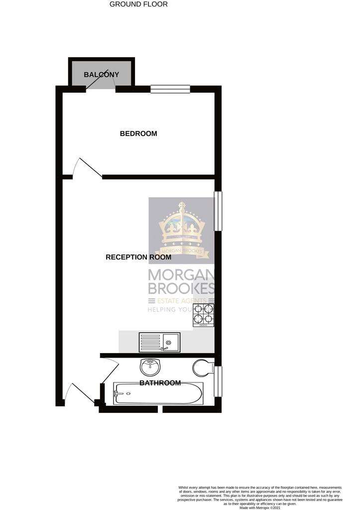 1 bedroom flat to rent - floorplan