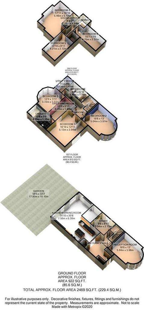 6 bedroom semi-detached house to rent - floorplan