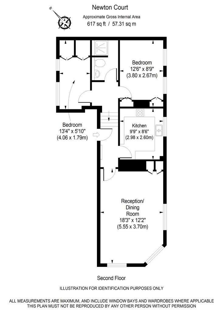 1 bedroom flat to rent - floorplan