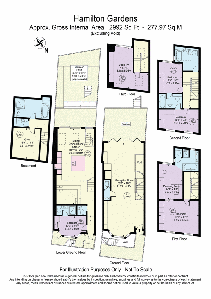 5 bedroom terraced house to rent - floorplan