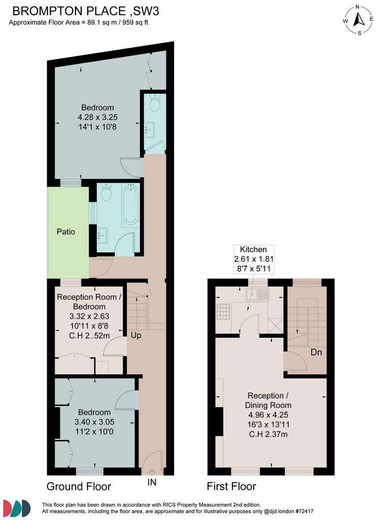 3 bedroom end of terrace house to rent - floorplan