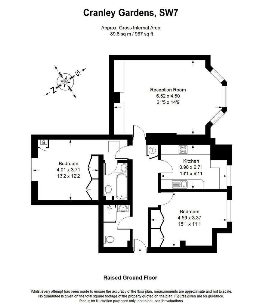 2 bedroom flat to rent - floorplan