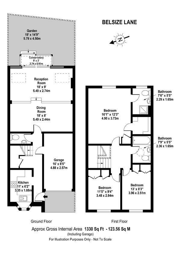 3 bedroom house to rent - floorplan