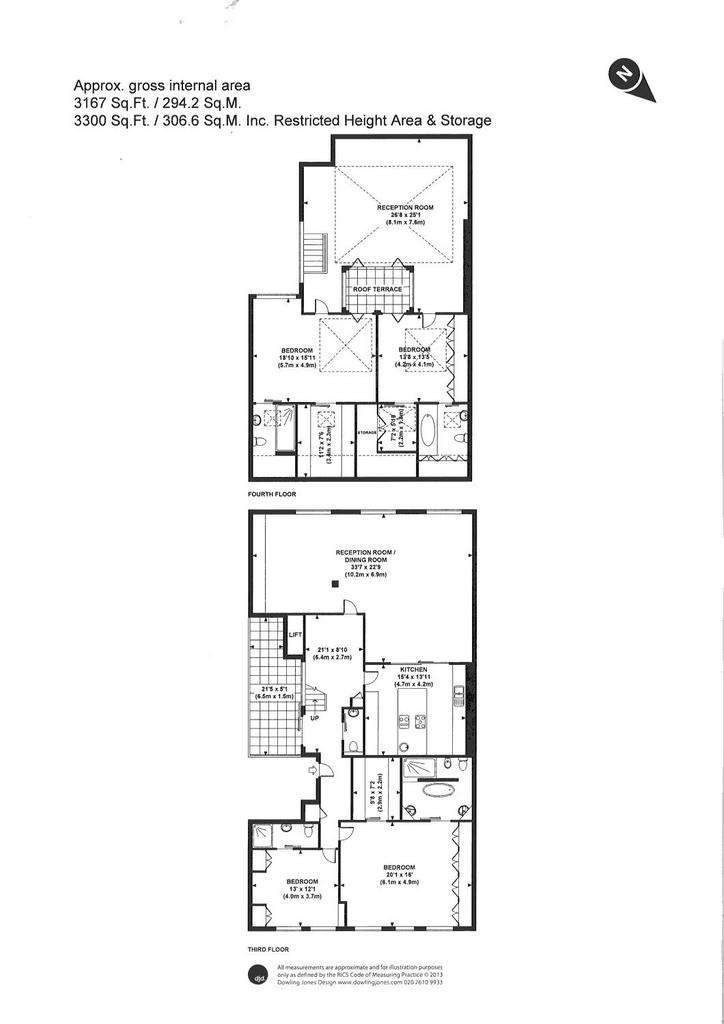 4 bedroom penthouse apartment to rent - floorplan