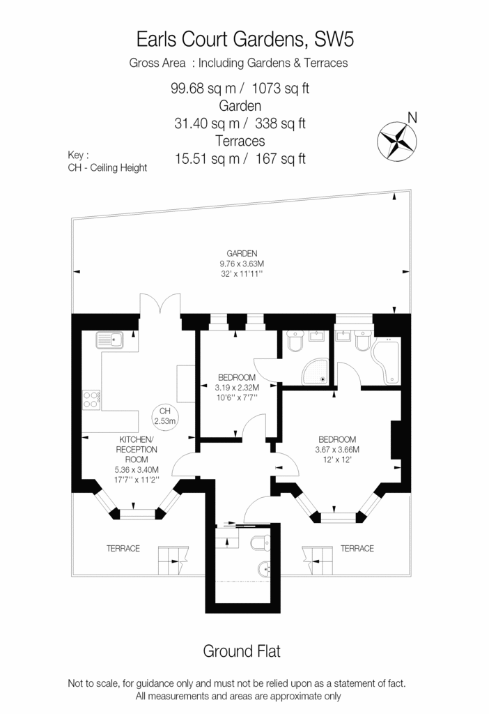 2 bedroom flat to rent - floorplan