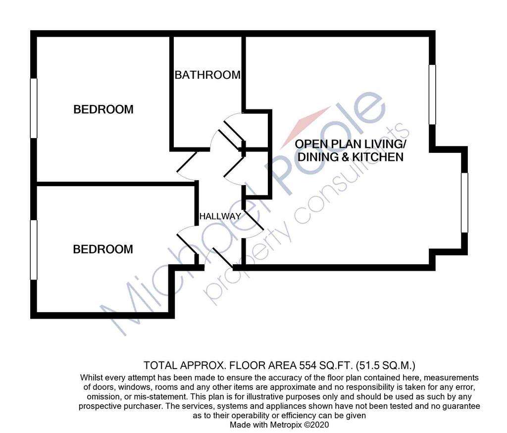 2 bedroom flat to rent - floorplan