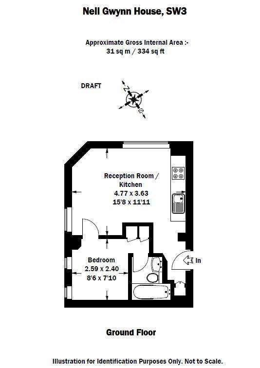 1 bedroom flat to rent - floorplan