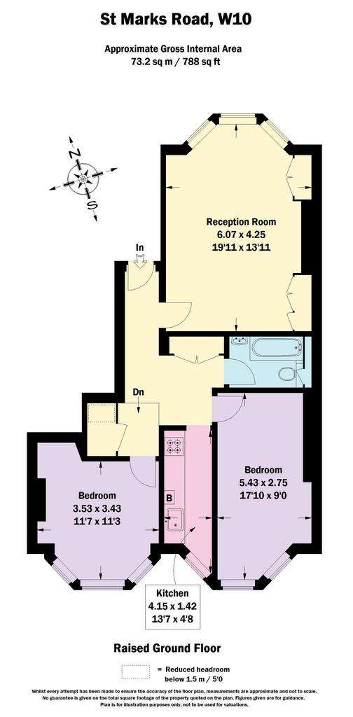 2 bedroom flat to rent - floorplan