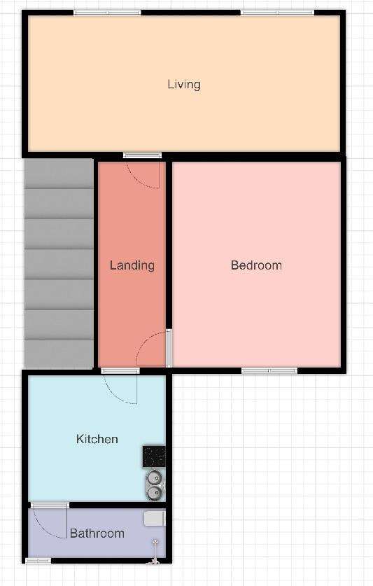 1 bedroom flat to rent - floorplan