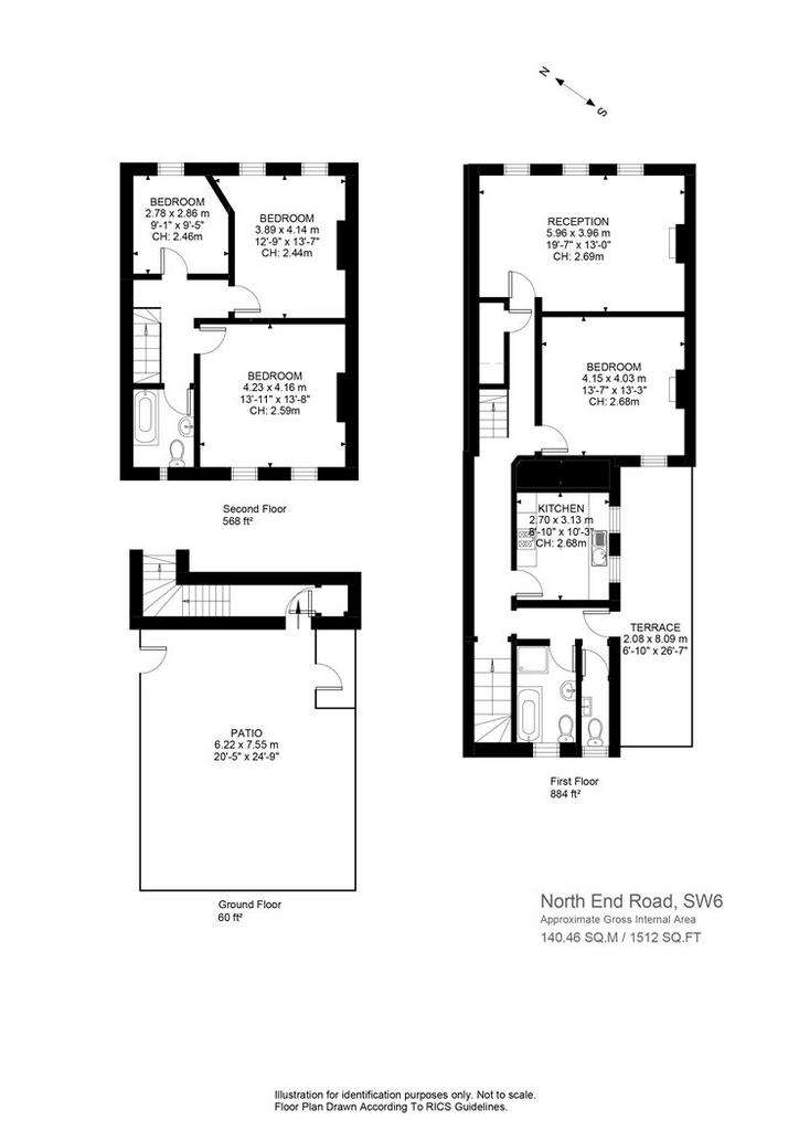 4 bedroom maisonette to rent - floorplan