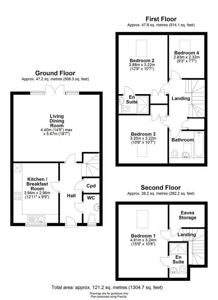 4 bedroom barn conversion to rent - floorplan