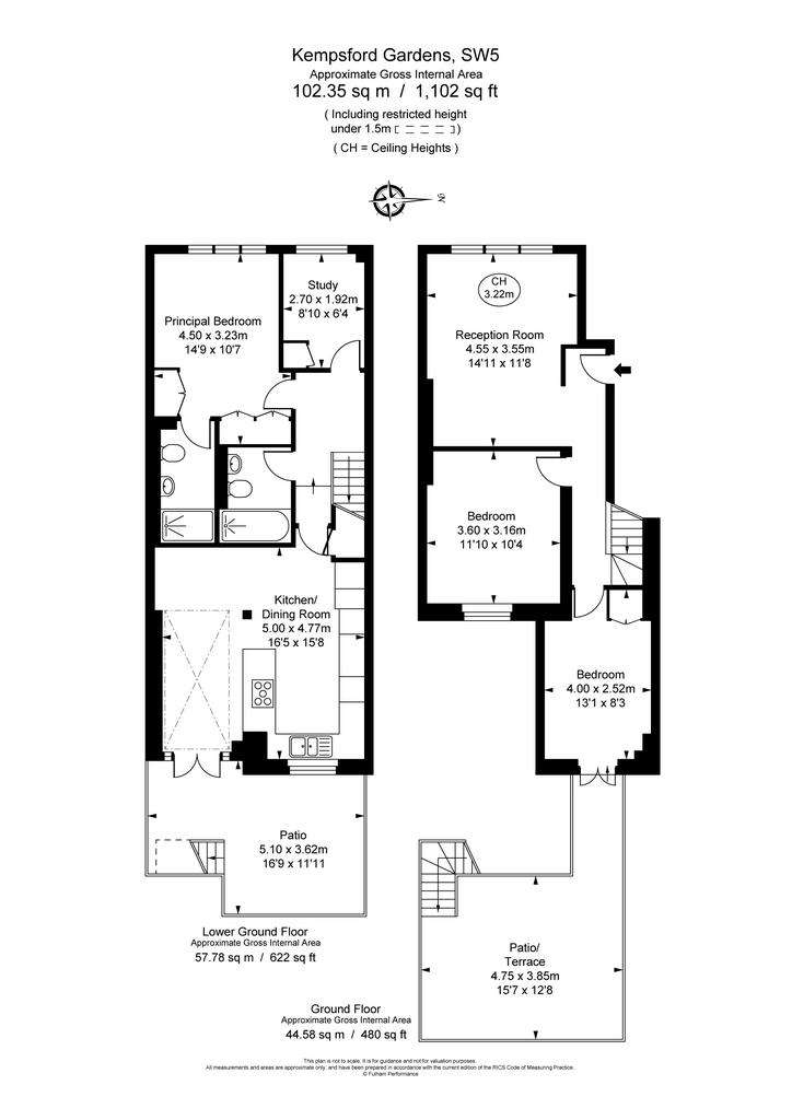 3 bedroom flat to rent - floorplan