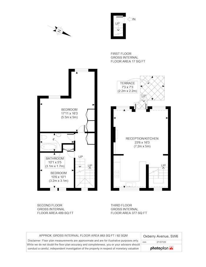 2 bedroom flat to rent - floorplan