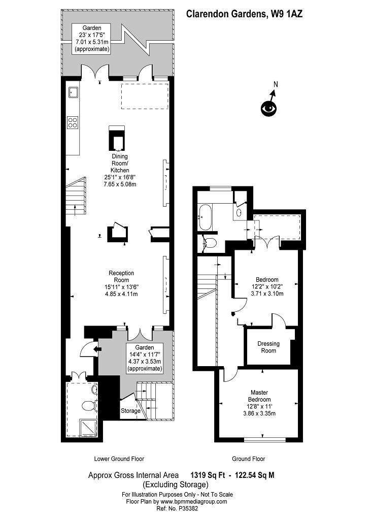 2 bedroom maisonette to rent - floorplan