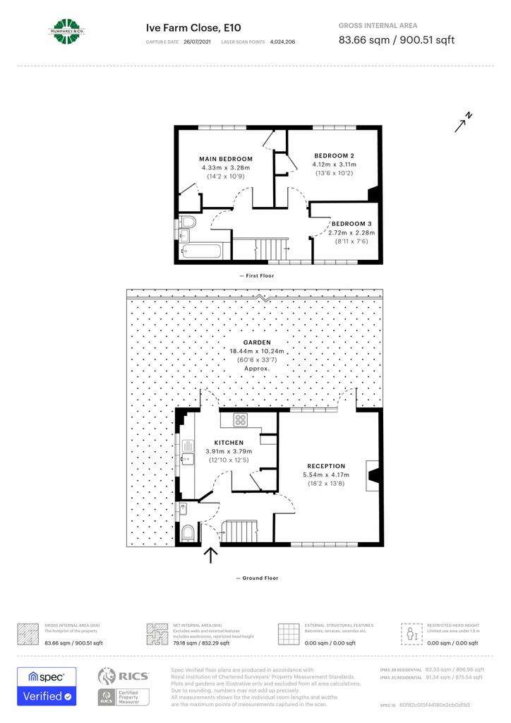 3 bedroom end of terrace house to rent - floorplan