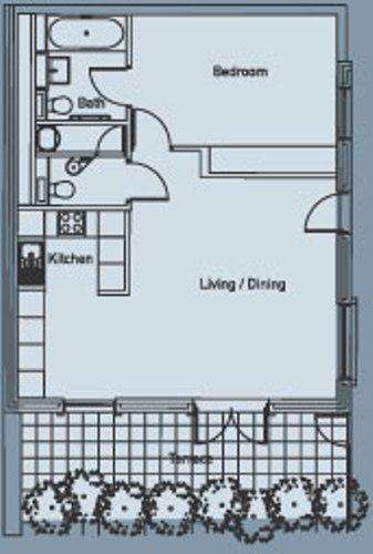 1 bedroom flat to rent - floorplan