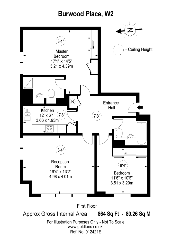 2 bedroom flat to rent - floorplan