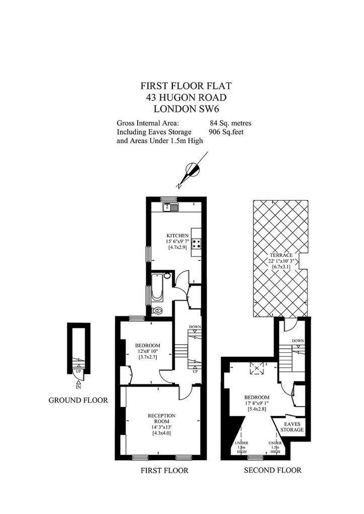 2 bedroom flat to rent - floorplan