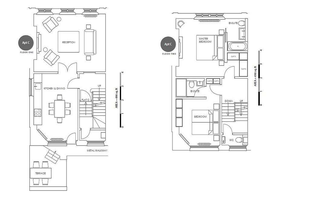 2 bedroom flat to rent - floorplan