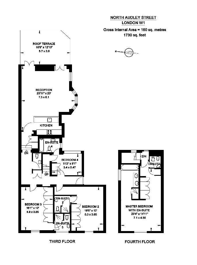 4 bedroom flat to rent - floorplan