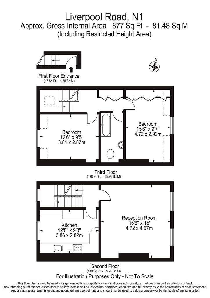 2 bedroom maisonette to rent - floorplan