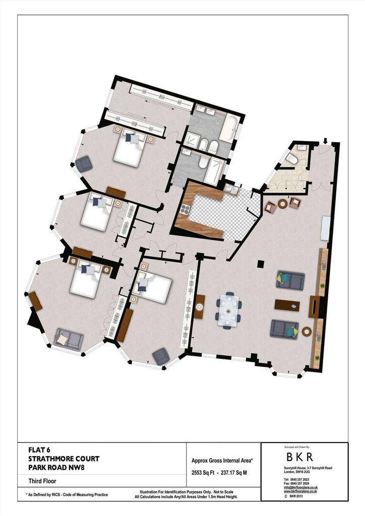 4 bedroom flat to rent - floorplan