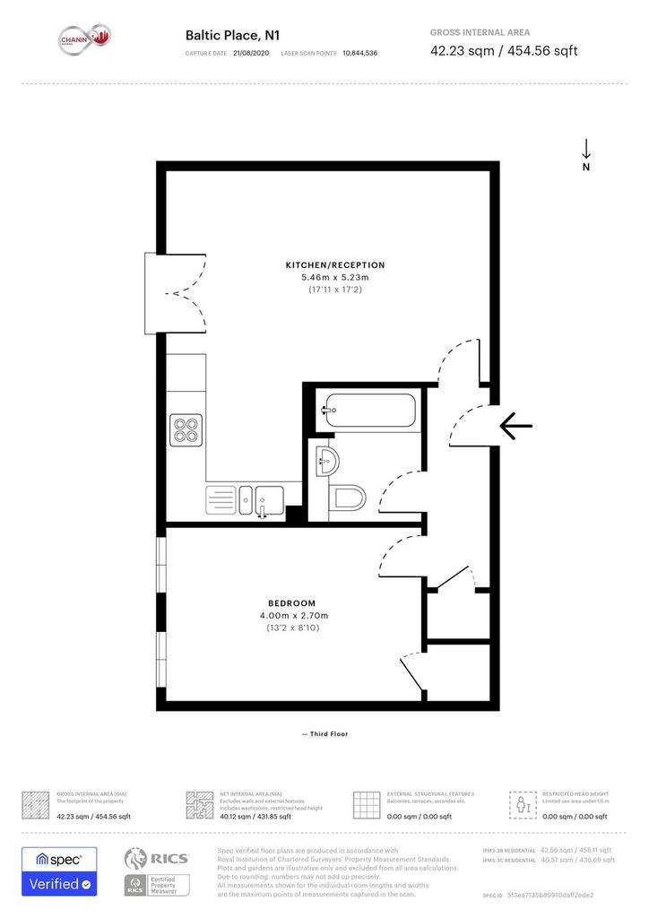 1 bedroom flat to rent - floorplan