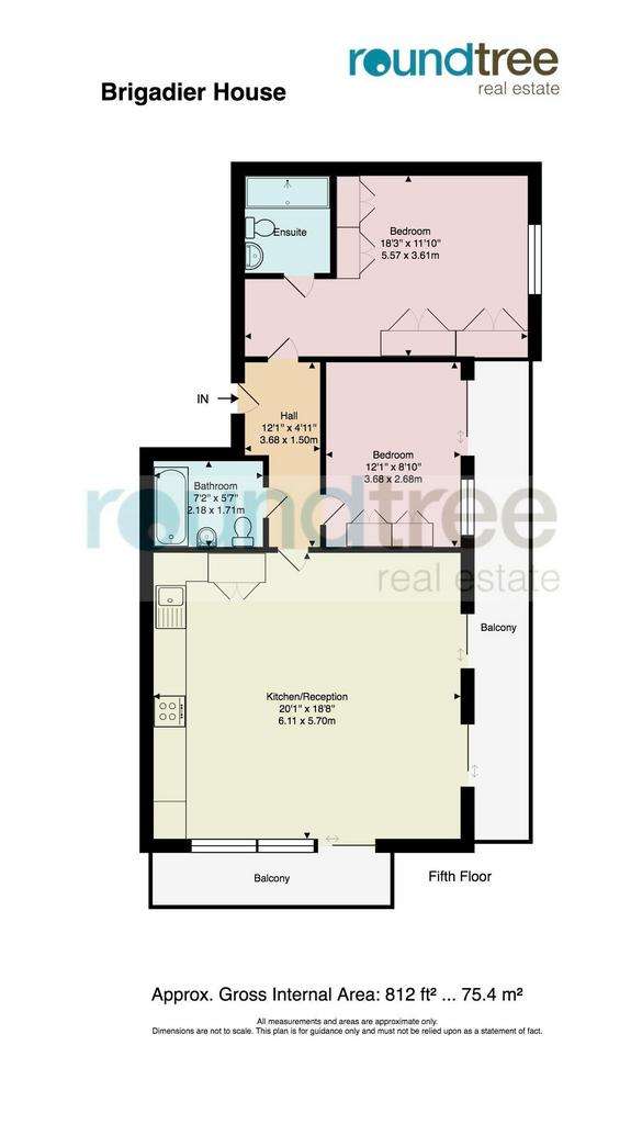 2 bedroom flat to rent - floorplan