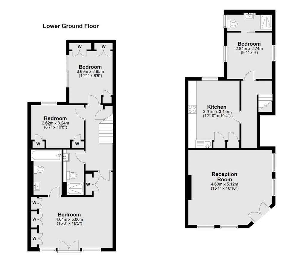 4 bedroom flat to rent - floorplan