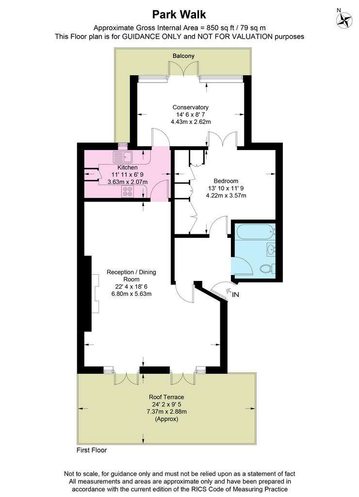 1 bedroom flat for sale - floorplan