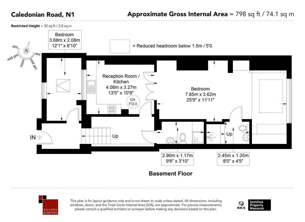 2 bedroom flat to rent - floorplan