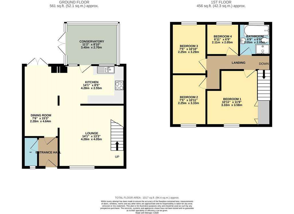 4 bedroom semi-detached house to rent - floorplan