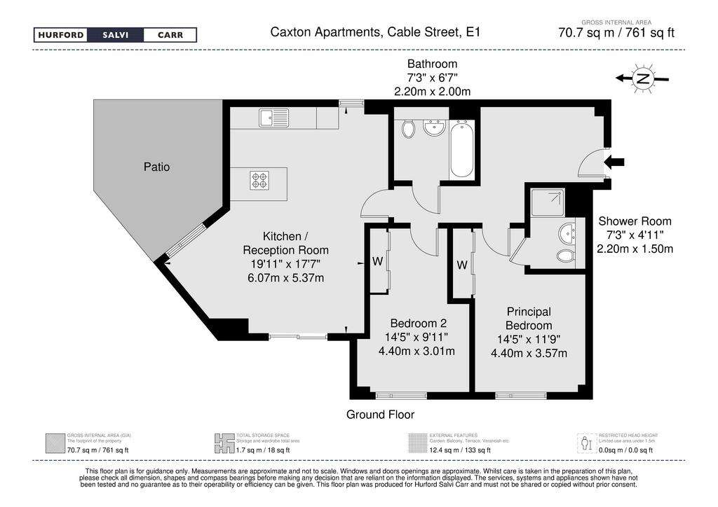 2 bedroom flat to rent - floorplan